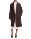 Vince Textured Wool Coat In Ganache