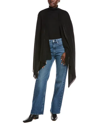 Vince Tf Dnu  Wool & Cashmere-blend Wrap In Black