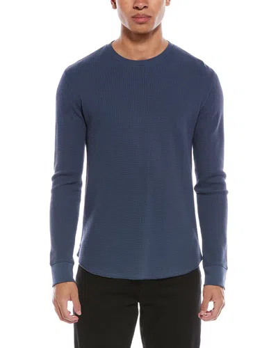Vince Thermal Crewneck Shirt In Blue