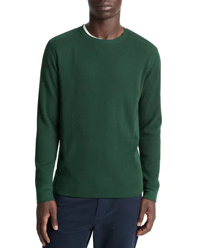 Vince Thermal Crewneck Shirt In Green