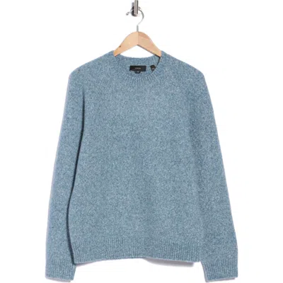 Vince Thermal Crewneck Wool Blend Sweater In Animal Print
