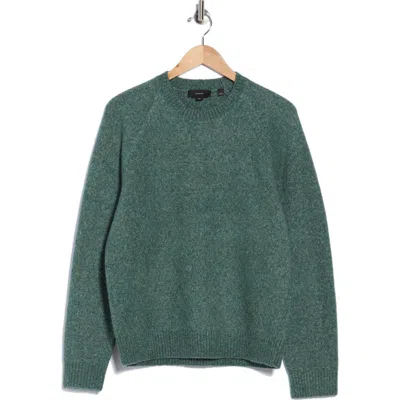 Vince Thermal Crewneck Wool Blend Sweater In Animal Print