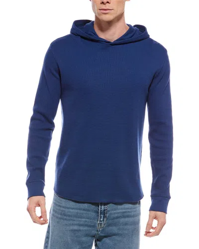 Vince Thermal Hoodie In Blue