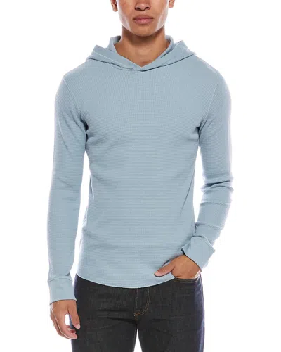 Vince Thermal Hoodie In Blue