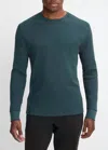 Vince Thermal Long Sleeve T-shirt In Blue