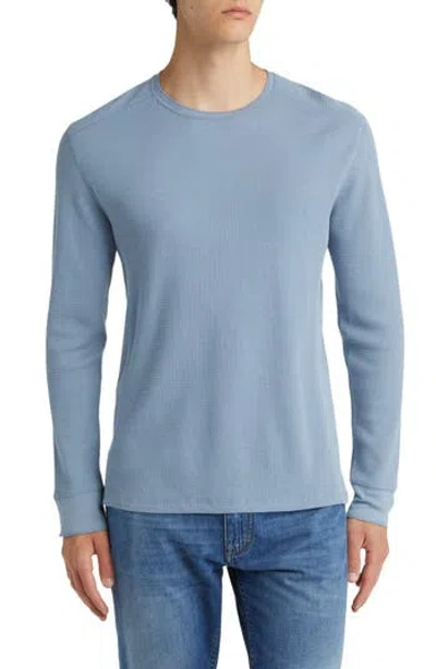 Vince Thermal Long Sleeve T-shirt In Blue