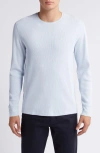 Vince Thermal Long Sleeve T-shirt In Blue