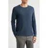Vince Thermal Long Sleeve T-shirt In Blue
