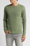 Vince Thermal Long Sleeve T-shirt In Green
