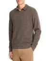 Vince Thermal Knit Boiled Cashmere Sweater In Cedar/coastal