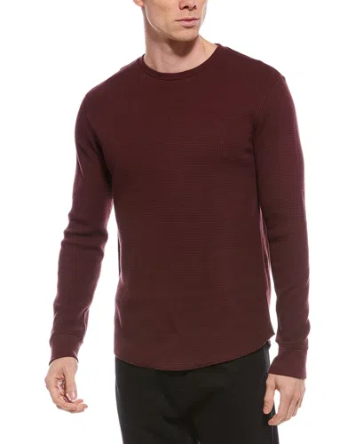 Vince Thermal T-shirt In Burgundy