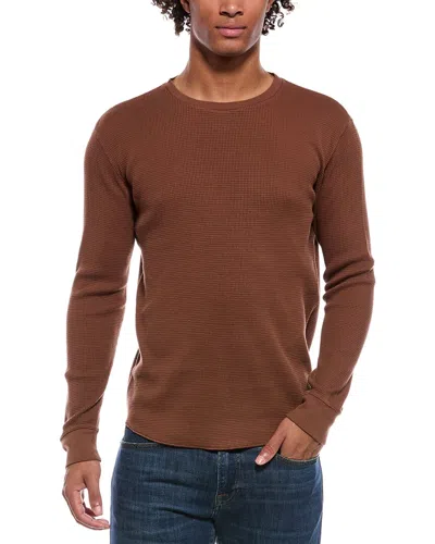 Vince Thermal T-shirt In Brown