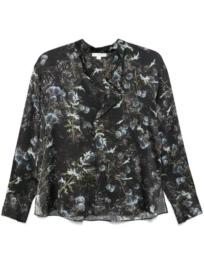 VINCE THISTLE SILK BLOUSE