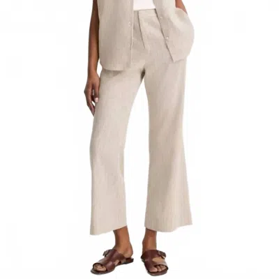 Vince Ticking Stripe Flare Trouser In Taupe In Beige