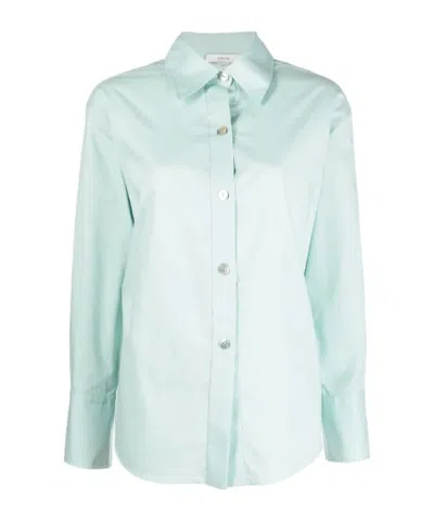 Vince Tie Back Long Sleeved Buttoned Shirt In White