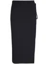 Vince Tie-fastening Wrap Midi Skirt In Black