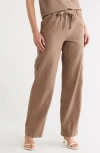 Vince Tie Front Pull-on Pants In Brown