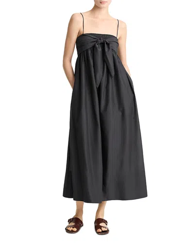 Vince Tie Smocked Cami Dress Ink In Black
