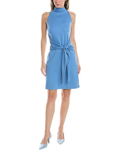 Vince Tie Waist Midi Dress In Blue