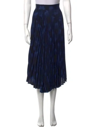 Pre-owned Vince Tie-dye Print Midi Length Skirt In Black/blue