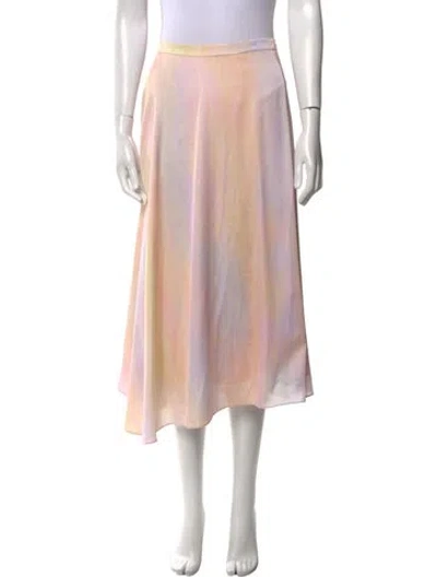 Pre-owned Vince Tie-dye Print Midi Length Skirt In Purple