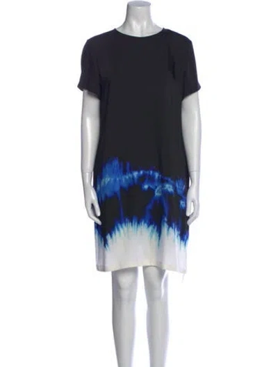 Pre-owned Vince Tie-dye Print Mini Dress In Black