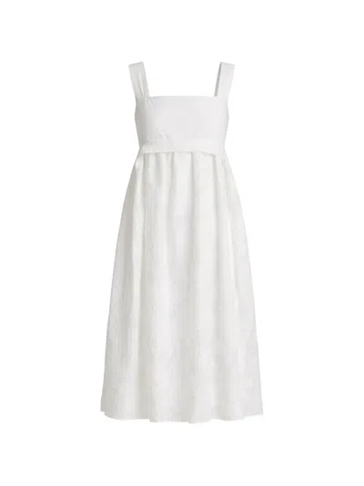 Vince Tie-waist Dress In White