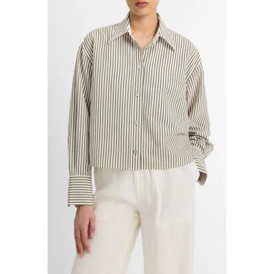VINCE VINCE TILL STRIPE CROP SHIRT