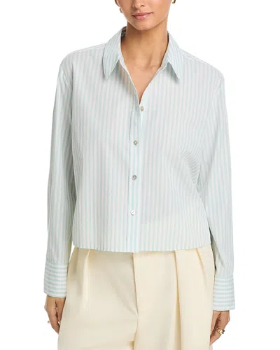 Vince Till Stripe Cropped Top In White