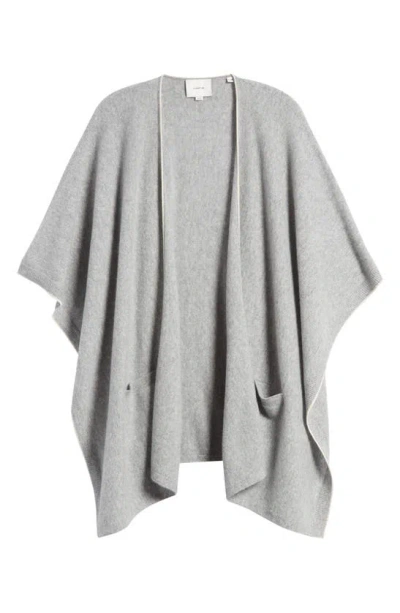 Vince Tipped Cashmere Wrap In Gray