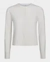 Shop Vince Tipped Half-moon Cardigan In Herbaria/optic White