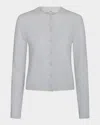 Vince Tipped Half Moon Cardigan In Black