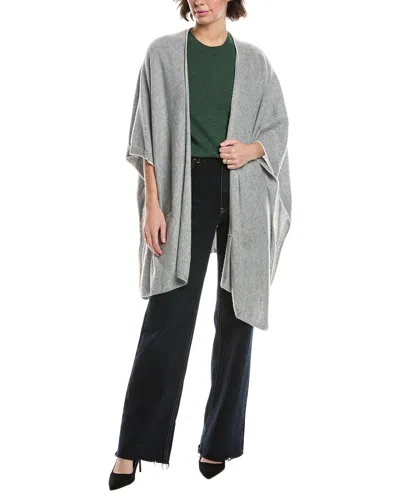 Vince Tipped Jersey Knit Cashmere Cape In Gray