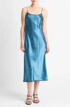 VINCE TIPPED SATIN SLIPDRESS