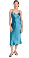 VINCE TIPPED SLIP DRESS BLUE WALTZ/DEEP LAKE