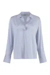 Vince Silk Blouse In Blue