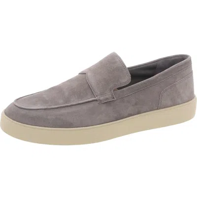 VINCE TOREN MENS LEATHER SLIP ON LOAFERS
