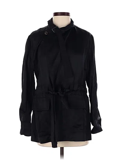 Pre-owned Vince Trenchcoat In Black