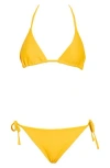 Vince Triangle Bikini Top In Yellow