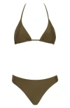 Vince Triangle Bikini Top In Green
