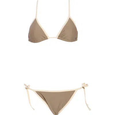 Vince Triangle Bikini Top In Brown