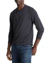 Vince Triblend Jersey Long Sleeved Crewneck Tee In Blue