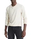 Vince Triblend Jersey Long Sleeved Crewneck Tee In Neutral