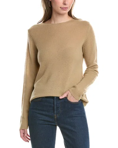 Vince Trimless Wool & Cashmere-blend Sweater In Beige