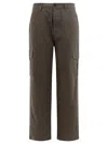 Vince Cotton And Linen Cargo Trousers In Green