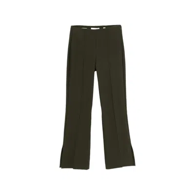 Vince Seam-detail Side-slit Trousers In Black