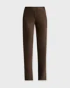 Vince Trousers High Waist Fluid Satin Bias In Brown