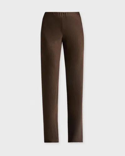 Vince Trousers High Waist Fluid Satin Bias In Brown