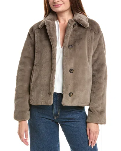 Vince Trucker Jacket In Brown