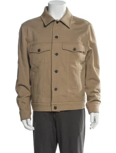 Pre-owned Vince Trucker Jacket In Neutral
